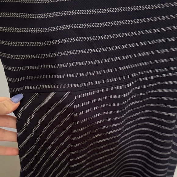 Banana Republic Navy Striped Midi Dress - Picture 4 of 10